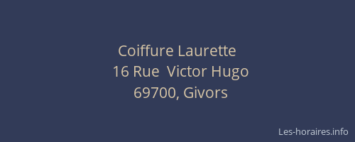 Coiffure Laurette