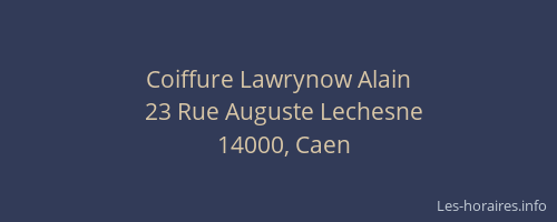 Coiffure Lawrynow Alain