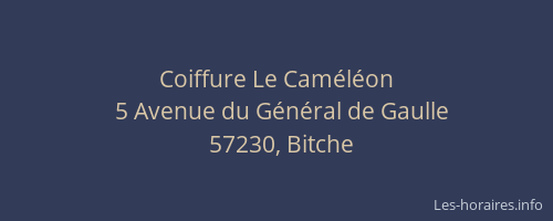 Coiffure Le Caméléon