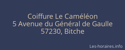 Coiffure Le Caméléon