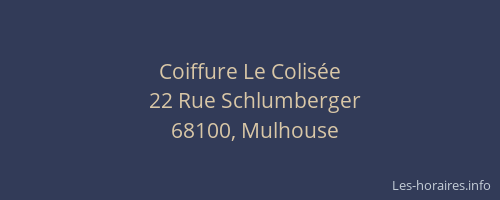 Coiffure Le Colisée