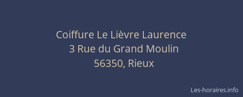 Coiffure Le Li&egrave;vre Laurence