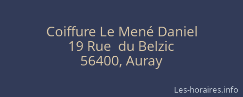 Coiffure Le Mené Daniel