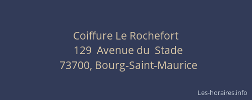 Coiffure Le Rochefort