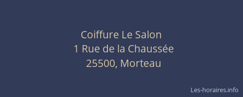 Coiffure Le Salon