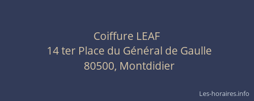 Coiffure LEAF