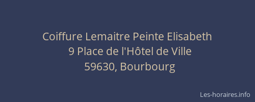 Coiffure Lemaitre Peinte Elisabeth