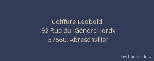 Coiffure Leobold