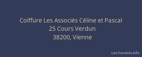 Coiffure Les Associ&eacute;s C&eacute;line et Pascal