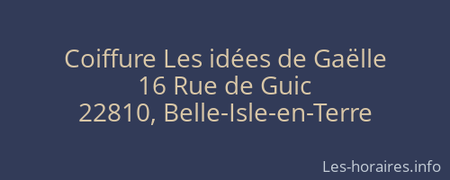 Coiffure Les idées de Gaëlle