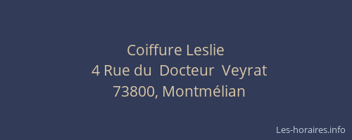 Coiffure Leslie