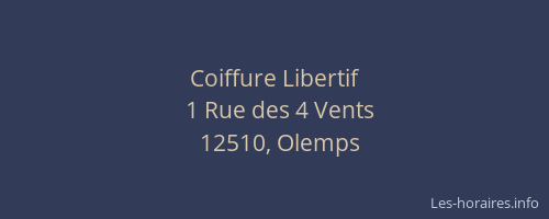 Coiffure Libertif