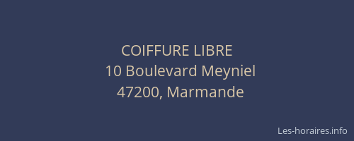 COIFFURE LIBRE