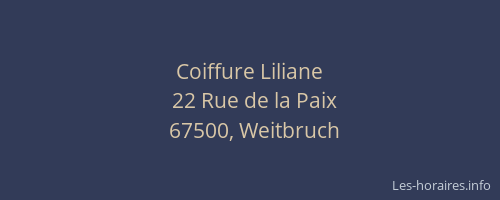 Coiffure Liliane