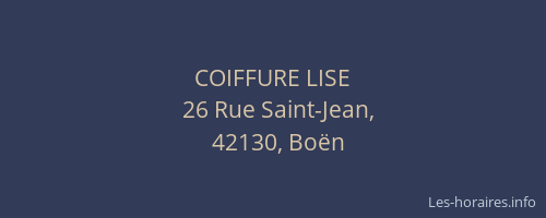 COIFFURE LISE