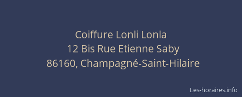 Coiffure Lonli Lonla