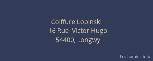 Coiffure Lopinski
