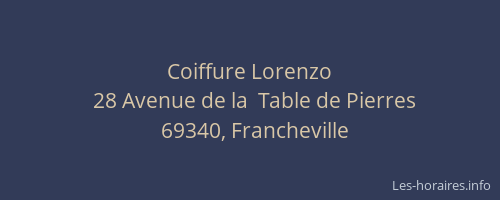 Coiffure Lorenzo
