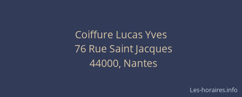 Coiffure Lucas Yves