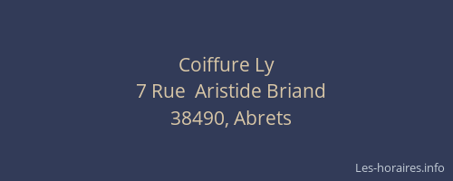 Coiffure Ly