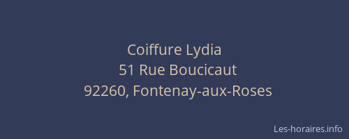 Coiffure Lydia