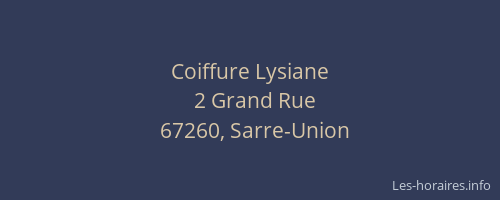 Coiffure Lysiane