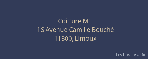 Coiffure M'
