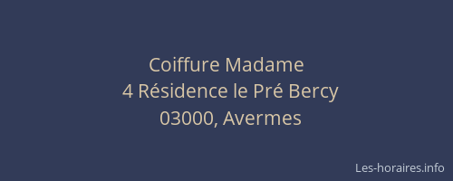 Coiffure Madame