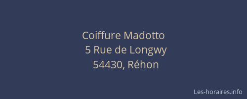 Coiffure Madotto