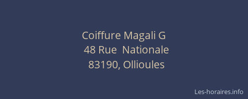 Coiffure Magali G