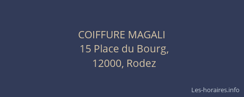 COIFFURE MAGALI
