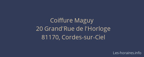 Coiffure Maguy