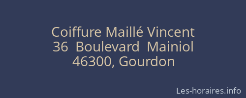 Coiffure Maillé Vincent