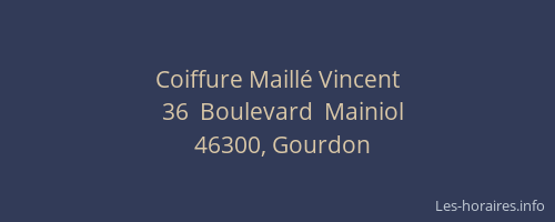 Coiffure Maillé Vincent