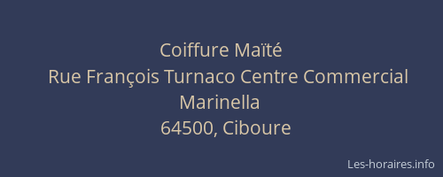 Coiffure Maïté