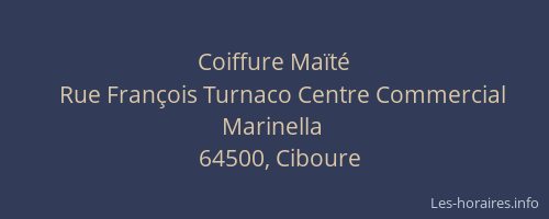 Coiffure Ma&iuml;t&eacute;