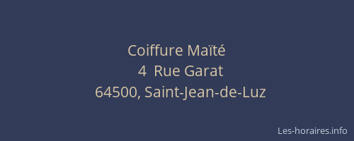 Coiffure Ma&iuml;t&eacute;