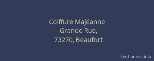 Coiffure Majéanne