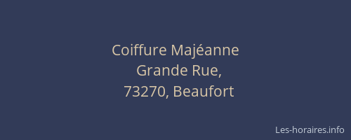 Coiffure Maj&eacute;anne