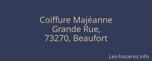 Coiffure Majéanne