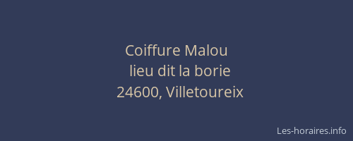 Coiffure Malou