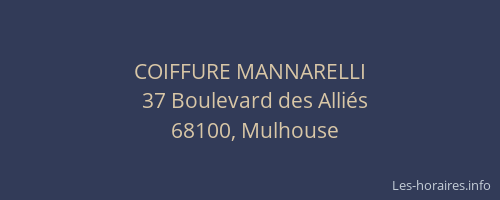 COIFFURE MANNARELLI