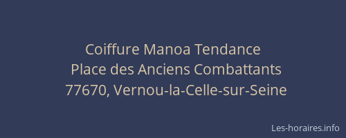 Coiffure Manoa Tendance