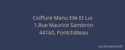 Coiffure Manu Elle Et Lui