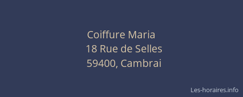 Coiffure Maria