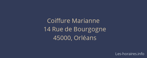 Coiffure Marianne