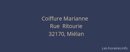 Coiffure Marianne
