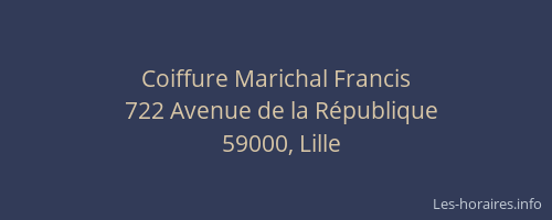 Coiffure Marichal Francis