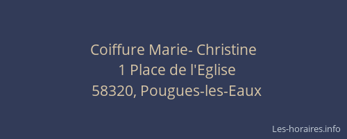 Coiffure Marie- Christine