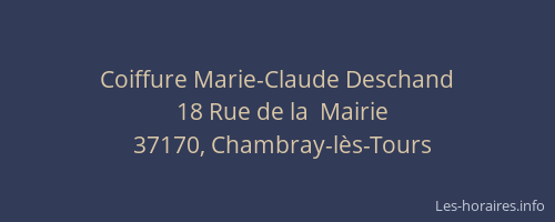 Coiffure Marie-Claude Deschand